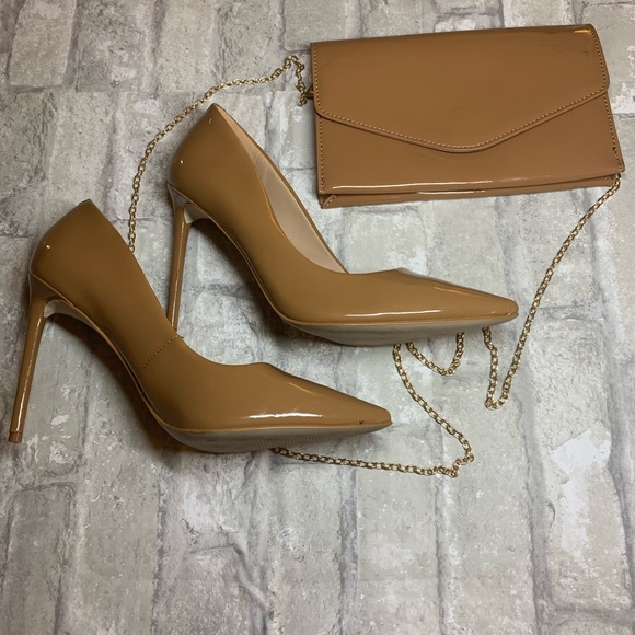 STEVE MADDEN: VALA CAMEL PATENT PUMPS & HAND BAG - Picture 8 of 16